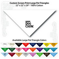 22"x22"x29" White Custom Printed Imported 100% Cotton Pet Bandanna